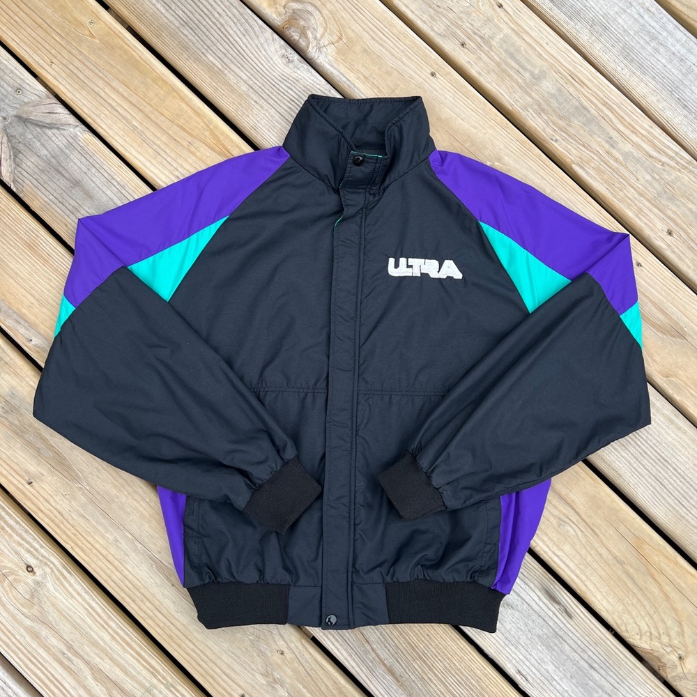 Vintage 90s Nylon Track Jacket Made in USA